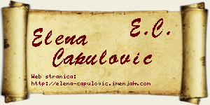 Elena Capulović vizit kartica